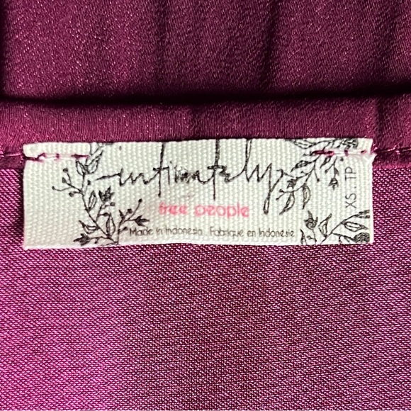 Intimately FP All My Love Shine Wrap Slip in Garnet - sz XS - Picture 8 of 9
